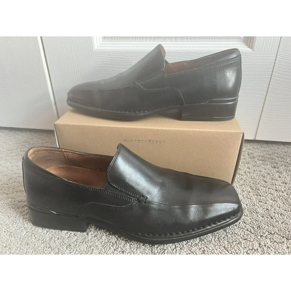 MINTY ROCKPORT MANNIX  Leather Black Loafer Men's Shoe APM24851 Sz 10M EUC!